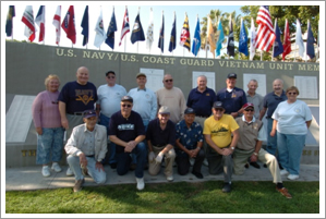 Some of the volunteers who work on the Vietnam Memorial, Coronado